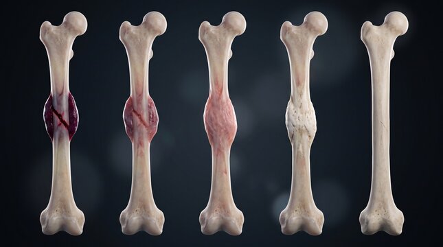 3D medical illustration of human skeletal anatomy showing spine, ribs, pelvis and sacroiliac joints with highlighted lower back inflammation