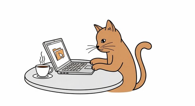 Feline Futurist: Brewing Ideas with a Digital Muse