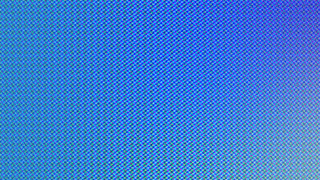 Vibrant blue gradient background with subtle halftone dot pattern.