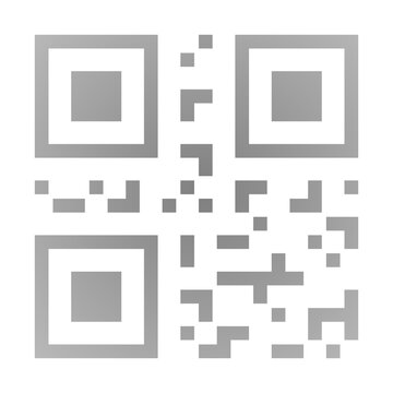 Grey QR code barcode scan digital technology matrix square pattern isolated on transparent background