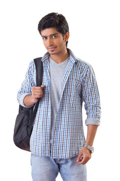 Portrait of male college student 