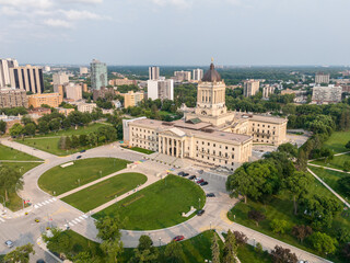 Fototapeta premium Aerial View of the Manitoba Legislative Building