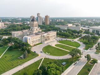 Fototapeta premium Aerial View of the Manitoba Legislative Building