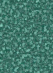 Abstract Teal Microscopic Pattern Background with Liquid Cells and Microorganisms © Nadia