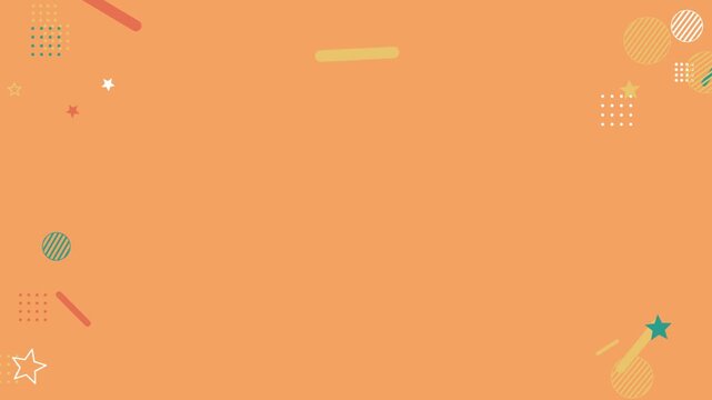 Abstract geometric shapes animation on background