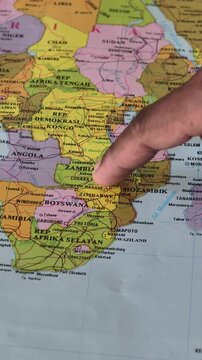 A map of the Republic of Zimbabwe, a landlocked country located in Southeast Africa between the Zambezi and Limpopo rivers. The country is bordered by South Africa to the south, Botswana to the southw