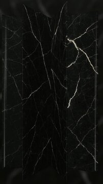 Deluxe Nero Marble Tiles Displayed in Continuous Rotation Featuring Sophisticated Stone Texture for Premium Design Themes