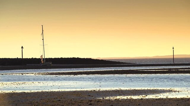 Morecambe bay weather damaged yacht