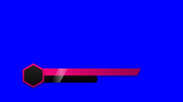 Hexagon lower third motion graphic banner template