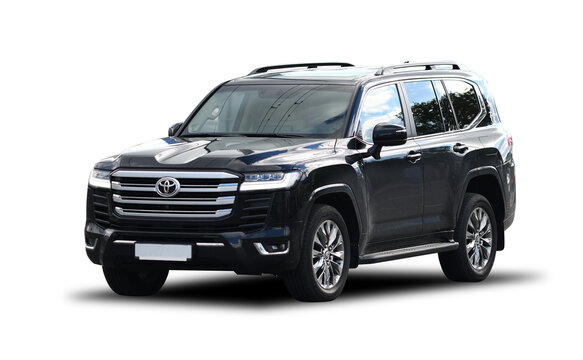 New generation Toyota Land Cruiser 300 SUV on a white background.