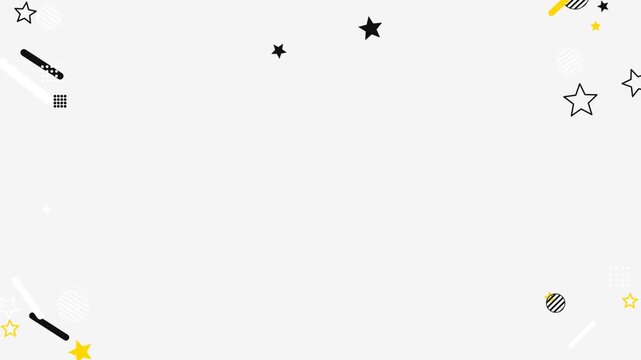 Abstract geometric stars and shapes motion design