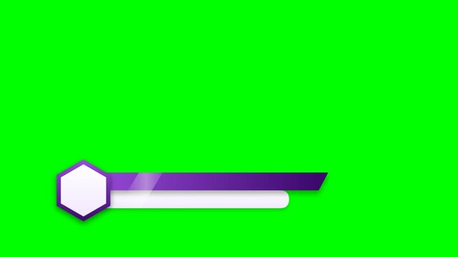 Purple hexagon lower third motion graphic element