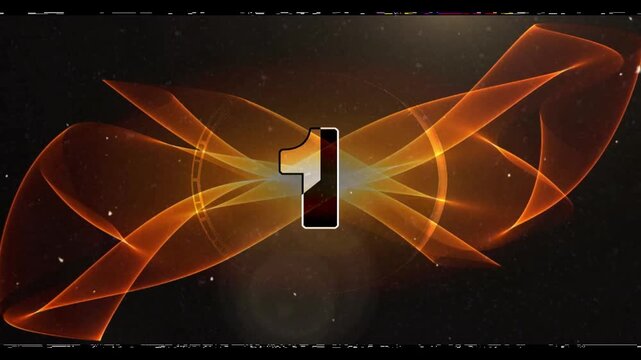 countdown timer, digital circular animation from 5 to 0 seconds on black background. Simple 5-second, 3 Second , reverse countdown timer version included Movies start intro 5 4 3 2 1 0 count down and 