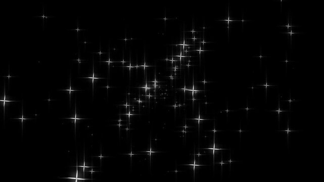 Fantasy white glitter sparkle trail with glowing pixie dust, twinkling stars burst, curved shimmer particles, seamless transparent chroma transition, magical 4k