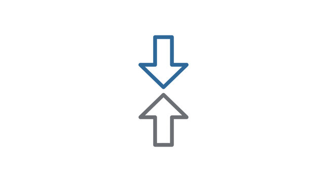 Vertical Convergence Arrows Icon for Compression
