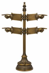 Obraz premium Antique brass crucifix statue with intricate winged angels. Vintage religious cross sculpture for home decor and spiritual settings.