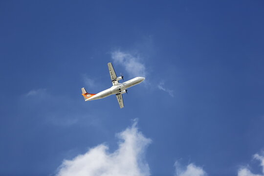 A TransAsia Airways ATR 72 Flies Overhead.