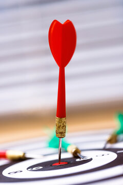 Dart arrow on target for business Competition Concept With One Clear Winning Target