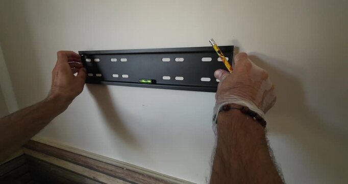 Precise Marking of Dowel Holes for Wall Bracket Support 