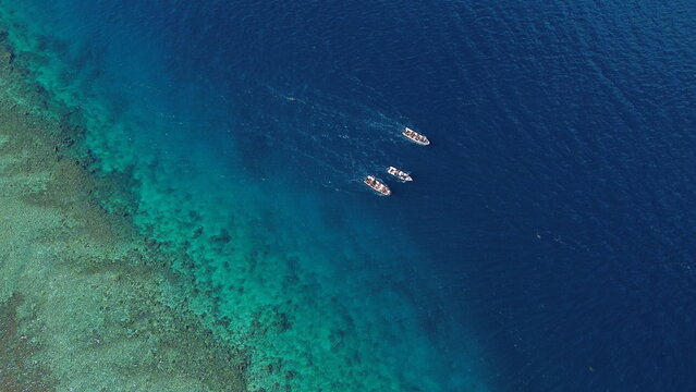 Aerial View of Mauwan Island Near Kelor Island in Labuan Bajo, Indonesia