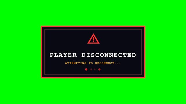 Video Frame Shows Disconnected Player Warning On Screen.