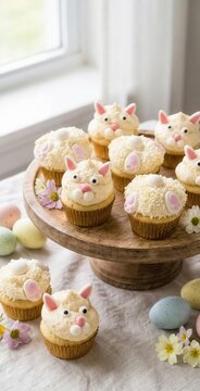 Spring Themed Cupcakes with Decorative Toppers