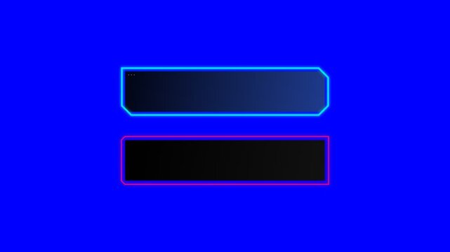 Neon glowing lower thirds for digital broadcast