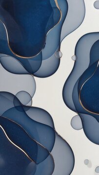 Abstract blue fluid shapes modern artistic background design