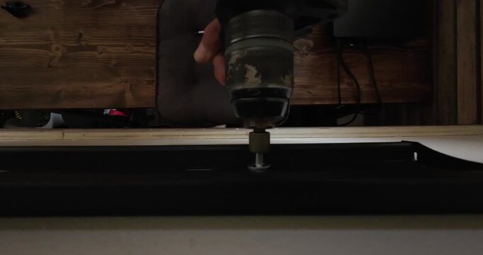 Screwing Wall Bracket with Power Drill and Wall Plugs | DIY 