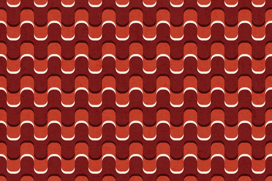 red retro print, geometric pattern background, groovy 70s wallpaper with vintage texture