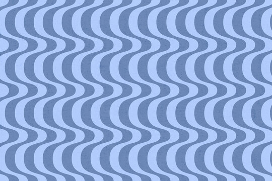retro pattern background, groovy 60s 70s wavy striped wallpaper with vintage texture, blue abstract waves illustration