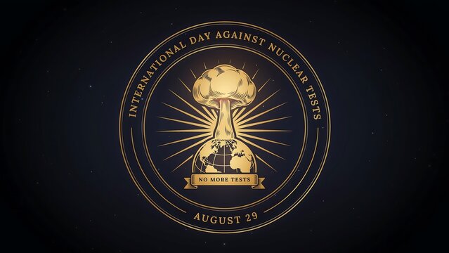 International day against nuclear tests emblem august 29