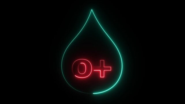 A digital graphic depicting the O Positive (O+) blood type.