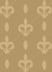 Fleur-de-lis Pattern on Tan Background © Musk