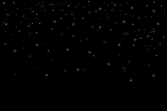 falling snow background isolated night winter