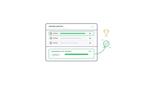 Resource Allocation Animated Outline Icon with Project Dashboard and Capacity Distribution