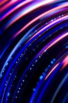 3D Glass Neon Light Tunnel