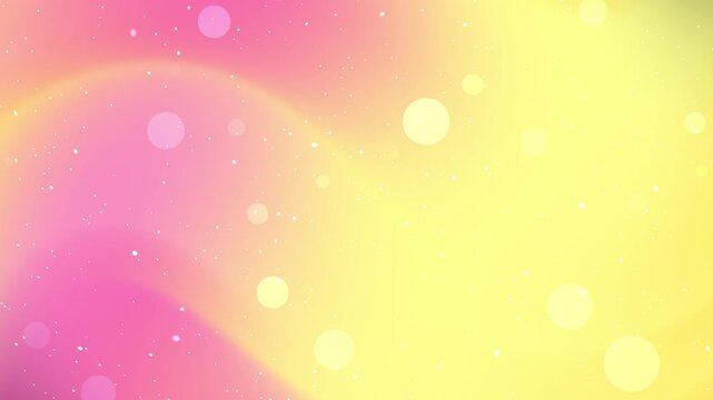 Pink and yellow gradient with light bokeh circles, a decorative pattern. Ideal for backgrounds, design projects, and artistic concepts.