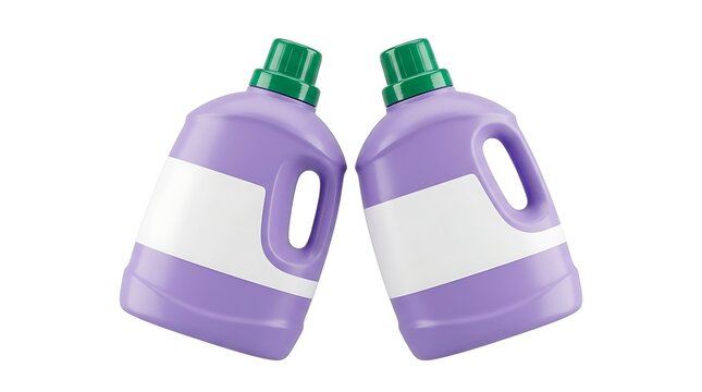 Purple Laundry Fabric Softener Bottles Pack Washing Liquid Mockup