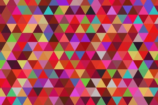 Colorful geometric pattern with triangles in vibrant shades