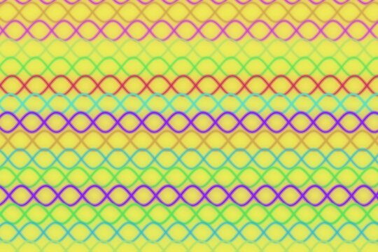 Colorful seamless pattern with loops and geometric shapes