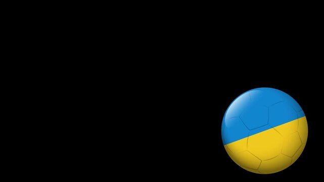 Bouncing Blue and Yellow Soccer Balls on Black Background