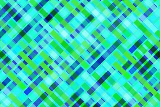Abstract digital mosaic pattern with blue green pixels