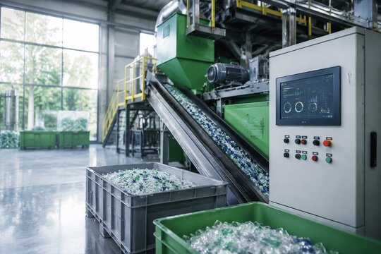 Circular manufacturing and recycling monitoring equipment in a clean environment
