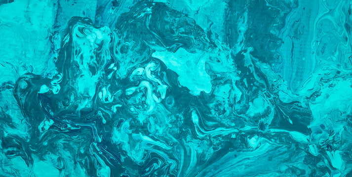 Decorative Dark Canvas Swirling in Ebru Dye Layers