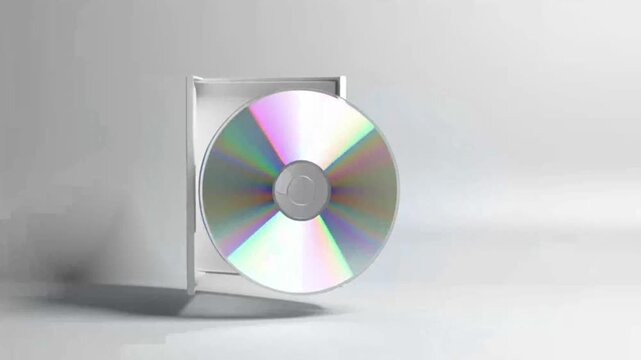 Blank CD Jewel Case and Disc Mockup, White Background, Product Presentation, Music Album Cover Concept