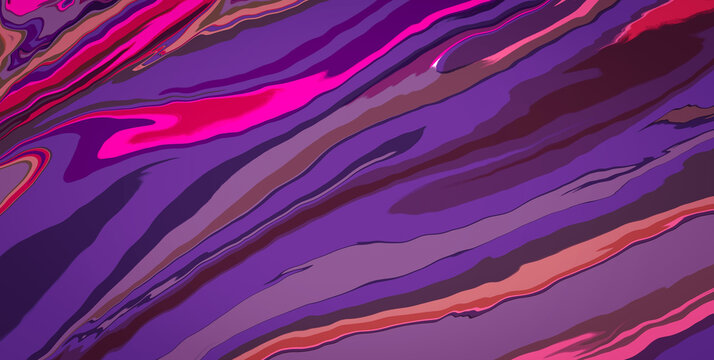 Dark Aquatic Ebru Flows on Abstract Acrylic Canvas