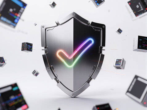 Cybersecurity Shield Protecting Cloud Servers and Digital Infrastructure