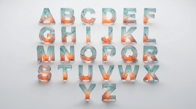 Colorful pixel art letters spelling model