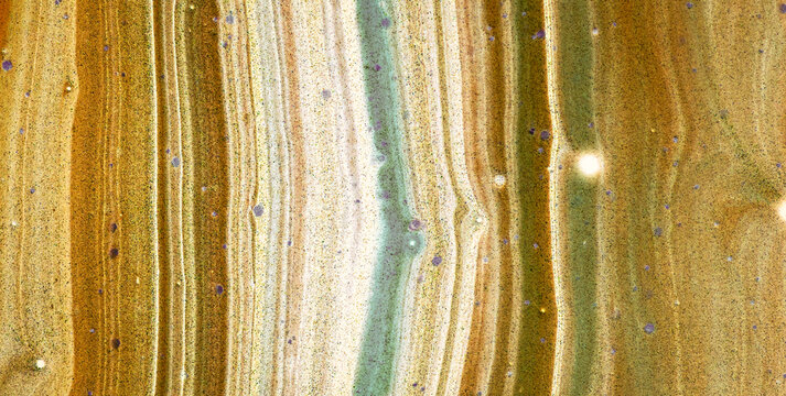 Bold Dark Ebru Flows in Commercial Acrylic Composition